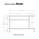 Ver imagem 2 de Mesa de Cabeceira Restn Retangular MDF-MDP 81cm Bege Mercado Das Prateleiras