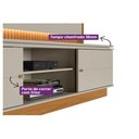 Ver imagem 6 de Estante P/ Sala até 75 Pol Guararapes Ripado C/ 2 Portas 2 Prateleiras C/ Pés e Leds 215x196cm