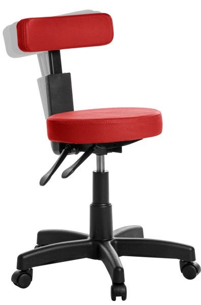 Cadeira Mocho Ergonômica Estética Odontologia Vermelho Rv - 1