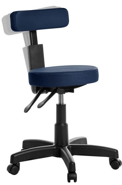 Cadeira Mocho Ergonômica Estética Odontologia Azul Escuro Rv - 1