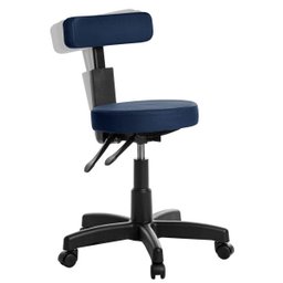 Cadeira Mocho Ergonômica Estética Odontologia Azul Escuro Rv - 1