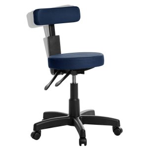 Cadeira Mocho Ergonômica Estética Odontologia Azul Escuro Rv