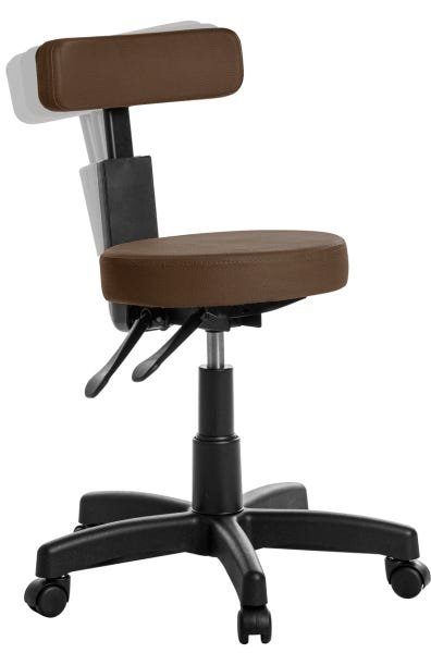 Cadeira Mocho Ergonômica Estética Odontologia Marrom Rv - 1