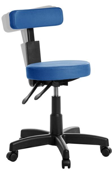 Cadeira Mocho Ergonômica Estética Odontologia Azul Rv - 1