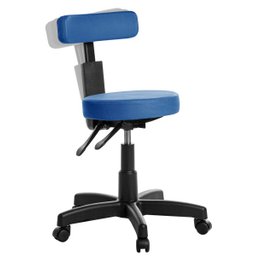 Cadeira Mocho Ergonômica Estética Odontologia Azul Rv - 1