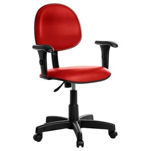 Cadeira de Escritório Executiva com Braços Vermelho Rv