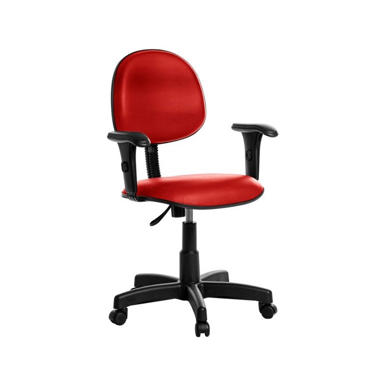 Cadeira de Escritório Executiva com Braços Vermelho Rv