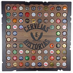 Quadro Porta Tampinhas De Cervejas Quadro Para Sala - Cervejas e Historias Nogal - 4