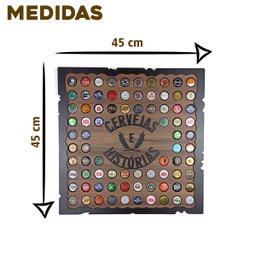 Quadro Porta Tampinhas De Cervejas Quadro Para Sala - Cervejas e Historias Nogal - 6