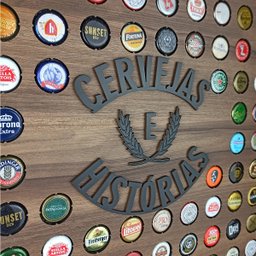 Quadro Porta Tampinhas De Cervejas Quadro Para Sala - Cervejas e Historias Nogal - 5