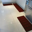 Ver imagem 1 de Kit Jogo de Cozinha Carpete Geométrico Elegante 3 peças - Cor Vinho