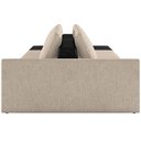 Ver imagem 6 de Sofá Ilha Modular para Sala 252cm com Puff Dublin K01 Linho Bege e Sintético Preto - Lyam Decor