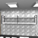 Ver imagem 1 de Prateleira Industrial para Lavanderia - Aço Preto - 180x30x40cm - Modelo Ind40