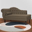 Ver imagem 2 de Divã Recamier com Almofada Larissa Lado Direito Linho Várias Cores - Qlare Estofados Divã Larissa Li