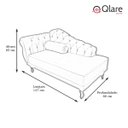 Ver imagem 7 de Divã Recamier com Almofada Larissa Lado Direito Linho Várias Cores - Qlare Estofados Divã Larissa Li