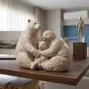 Ver imagem 3 de Decorção Abraço de Urso em Poliresina Mart 22965