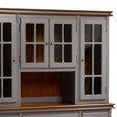 Ver imagem 2 de Cristaleira Arca e Oratório com Nicho 8 Portas 3 Gavetas Manchester 2049 Linz Móveis - Cinza/Imbuia