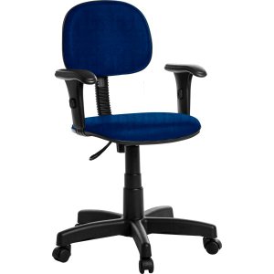 Cadeira de Escritório Secretária com Braços Rcp Cor Azul