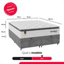 Ver imagem 4 de Cama Box Baú Queen + Colchão Comfort Class Pillow Top Branco/suede Cinza