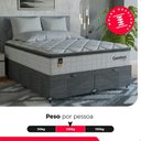 Ver imagem 5 de Cama Box Baú Queen + Colchão Comfort Class Pillow Top Branco/suede Cinza