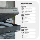 Ver imagem 3 de Cama Box Baú Queen + Colchão Comfort Class Pillow Top Branco/suede Cinza