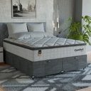 Ver imagem 7 de Cama Box Baú Queen + Colchão Comfort Class Pillow Top Branco/suede Cinza