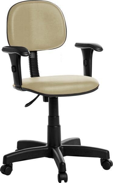 Cadeira de Escritório Secretária com Braços Bege Rce - 1