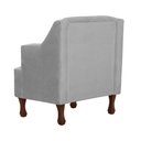 Ver imagem 5 de Poltrona Decorativa Pés Luis XV Gênises Encosto Capitonê Suede Cinza Carolina Moveis