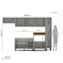 Ver imagem 2 de Cozinha Compacta 6 Peças 250032 sem Tampo Koya Verde Oliva Politorno Móveis