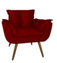 Ver imagem 2 de Jogo 2 Poltronas Decorativa Estofada Para Consultório Opala Suede Vermelho - LM DECOR
