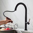 Ver imagem 2 de Torneira Cozinha Gourmet Bico Rose Extensível Preto Luxo