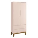 Ver imagem 4 de Jogo de Quarto para Bebê Completo 2 Portas Classic New Rosa Fosco com Madeira - MoveisAqui