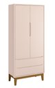 Ver imagem 4 de Jogo de Quarto para Bebê Completo 2 Portas Classic New Rosa Fosco com Madeira - MoveisAqui