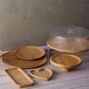 Ver imagem 6 de Kit 6 Pratos de Bambu 11cm Petiscos Aperitivos Entradas Mesa Posta Eventos Verona Lyor