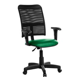 Cadeira de Escritório Giratória Tela com Braços Rj - 1