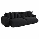 Ver imagem 3 de Sofá Retrátil 6 Lugares Veludo Armani 2,90 Mts Preto