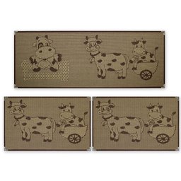 Jogo Tapete Cozinha Kit 3 Peças Sisal Antiderrapante Ks-80 - 2