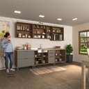 Ver imagem 2 de Cozinha Modulada Completa 6 Peças com Balcões Aéreos Gavetões e sem Tampo Aspen Luciane Móveis