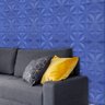 40 Placas Decorativas Revestimento de Parede Pvc 3d - Pétalas Azul - 3