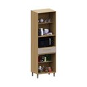 Ver imagem 3 de Paneleiro 70cm 4 Portas 1 Gaveta com Nicho Micro-ondas Elegance Luciane Móveis