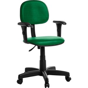 Cadeira de Escritório Secretária com Braços Verde Rj