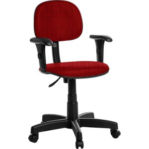 Cadeira de Escritório Secretária com Braços Vermelho Rcp