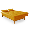 Kit Sofa Cama Mobly com 2 Banquetas Moderno Sala Quarto:amarelo - 7