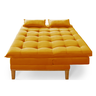 Kit Sofa Cama Mobly com 2 Banquetas Moderno Sala Quarto:amarelo - 8