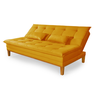Kit Sofa Cama Mobly com 2 Banquetas Moderno Sala Quarto:amarelo - 6