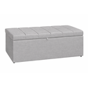 Ver imagem 2 de Recamier Calçadeira Baú Carla para Quarto Cama Casal 140 Cm Suede Prata do Lar Móveis e Decoração