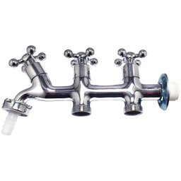 Torneira Tanque Maquina de Lavar 3 Saídas 3/4 Cromado - 3300166 Riet - 1