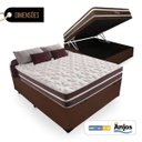 Ver imagem 2 de Cama Box com Baú Casal + Colchão de Molas - Anjos - Classic Superlastic 138cm - Marrom