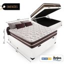 Ver imagem 2 de Cama Box com Baú Casal + Colchão de Molas - Anjos - Classic Superlastic 138cm - Branco
