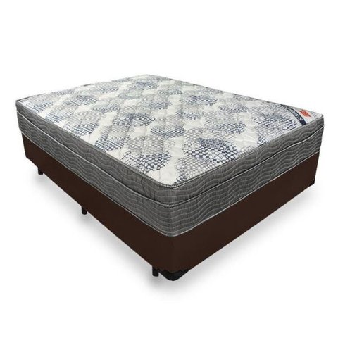 Cama Box Casal + Colchão de Molas Ensacadas - Ortobom - Iso Superpocket 138cm - Marrom